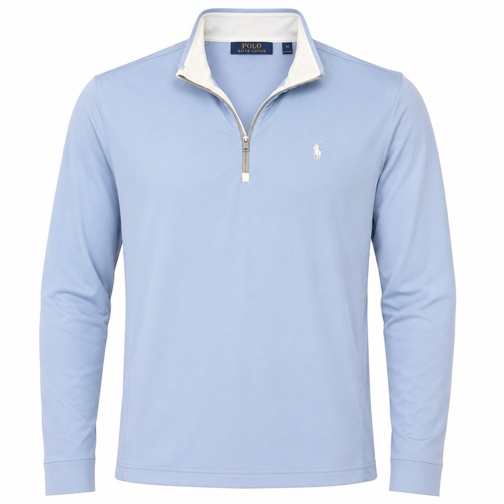 Polo Golf Ralph Lauren Mens XL  L/S  1/4 Zip Pullover Lightweight Shirt PERFORMA